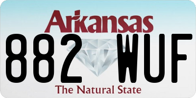 AR license plate 882WUF