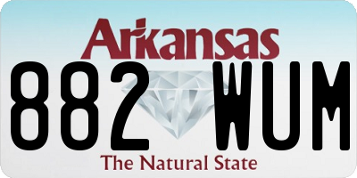 AR license plate 882WUM