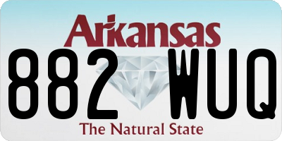 AR license plate 882WUQ