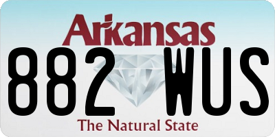 AR license plate 882WUS