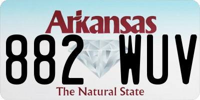 AR license plate 882WUV