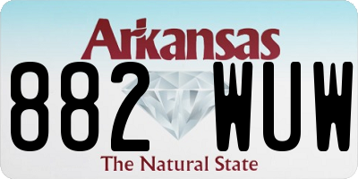 AR license plate 882WUW
