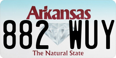 AR license plate 882WUY