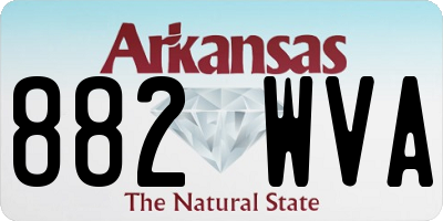 AR license plate 882WVA