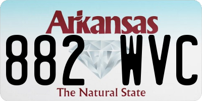 AR license plate 882WVC