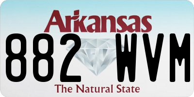 AR license plate 882WVM