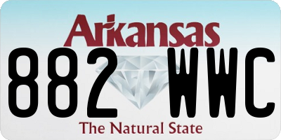 AR license plate 882WWC