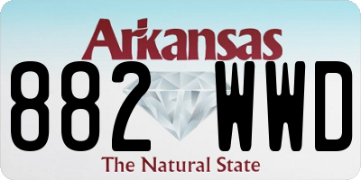 AR license plate 882WWD