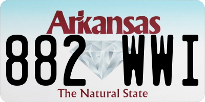 AR license plate 882WWI