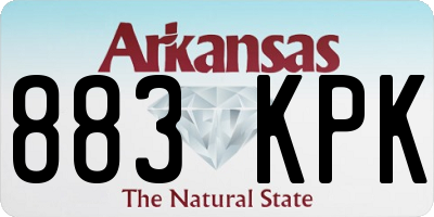 AR license plate 883KPK