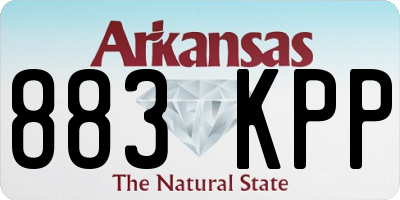 AR license plate 883KPP