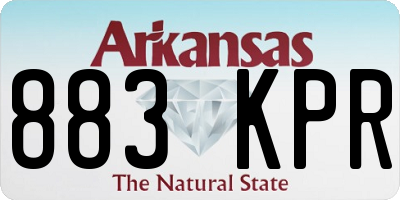 AR license plate 883KPR