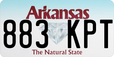 AR license plate 883KPT