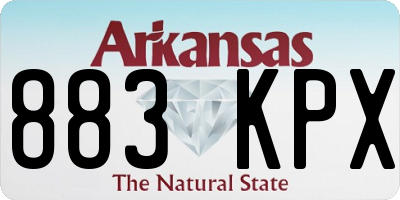 AR license plate 883KPX