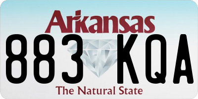 AR license plate 883KQA