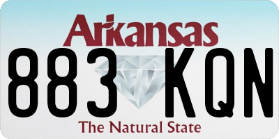 AR license plate 883KQN