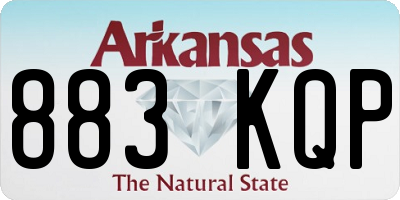 AR license plate 883KQP