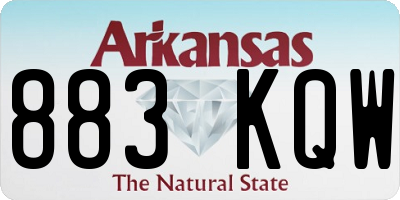 AR license plate 883KQW