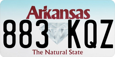 AR license plate 883KQZ