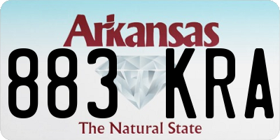 AR license plate 883KRA