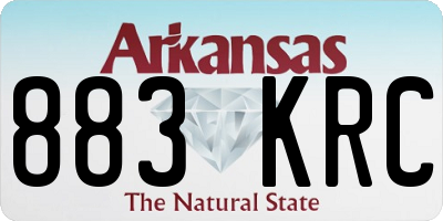 AR license plate 883KRC