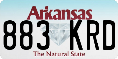 AR license plate 883KRD