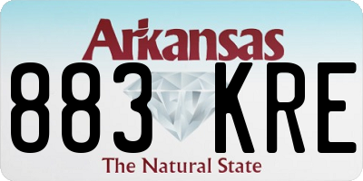 AR license plate 883KRE