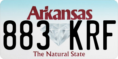 AR license plate 883KRF