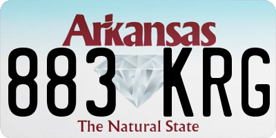 AR license plate 883KRG