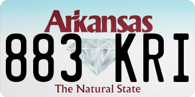 AR license plate 883KRI
