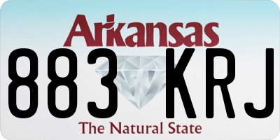 AR license plate 883KRJ