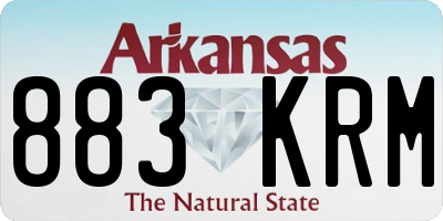 AR license plate 883KRM