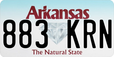 AR license plate 883KRN