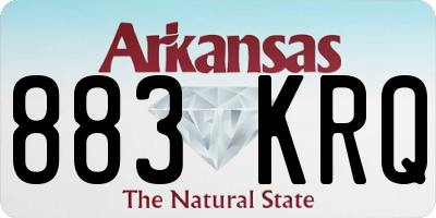 AR license plate 883KRQ