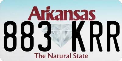 AR license plate 883KRR