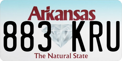 AR license plate 883KRU