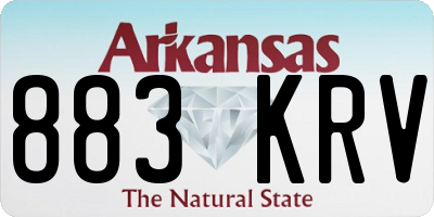 AR license plate 883KRV