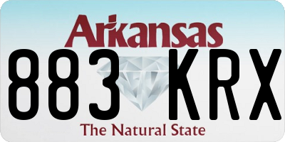 AR license plate 883KRX
