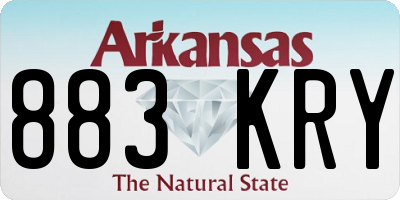 AR license plate 883KRY