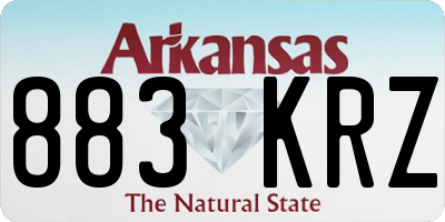 AR license plate 883KRZ
