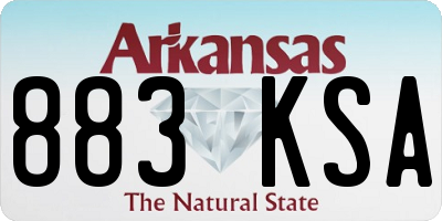 AR license plate 883KSA
