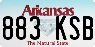 AR license plate 883KSB