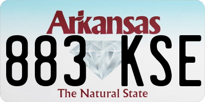 AR license plate 883KSE