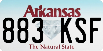 AR license plate 883KSF