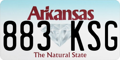 AR license plate 883KSG