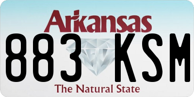 AR license plate 883KSM