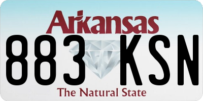 AR license plate 883KSN