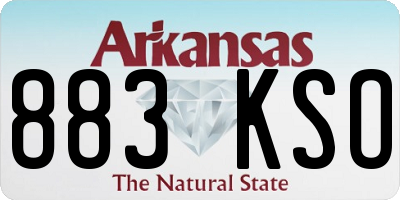 AR license plate 883KSO