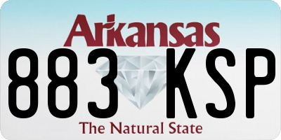 AR license plate 883KSP