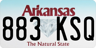AR license plate 883KSQ